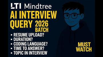 LTI Mindtree AI Interview 2026 | Resume Upload, Duration, Coding Language, Topics Explained