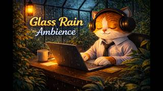 Glass Greenhouse Rain 🌿 10 Hours Relaxing Ambient Music for Focus and Growth