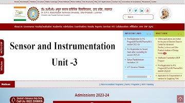 Sensor and Instrumentation AKTU Unit 3