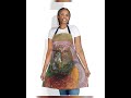 Designer Apron | Gift for Cooks, Mom, Dad | Print of Chinese watercolor on silk | Empress Collect...