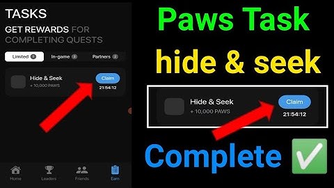 Paws mystery quest today | Paws hide & seek tàsk today | paws new task today | Paws New task today
