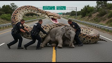 Heroic Rescue Team Saves Baby Elephant from Giant Python’s Deadly Coils 🐘🐍