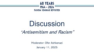 Paul Hanebrink, Manuela Consonni, Atina Grossmann, Discussion: Antisemitism and Racism