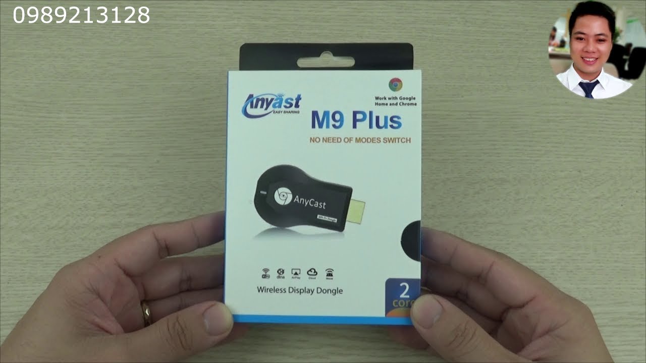 HDMI không dây Anycast M9 Plus truyền hình ảnh từ điện thoại lên TV ...