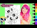 Coloring the powerpuff girls bubbles blossom  buttercup coloring page  ohuhu art markers