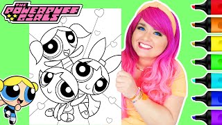 Coloring The Powerpuff Girls Bubbles, Blossom & Buttercup Coloring Page | Ohuhu Art Markers
