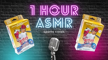 ASMR: 1 hour of sports card sorting / whisper / gum chewing
