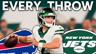 Zach Wilson EVERY THROW - Week 1 - New York Jets vs Buffalo Bills Highlights