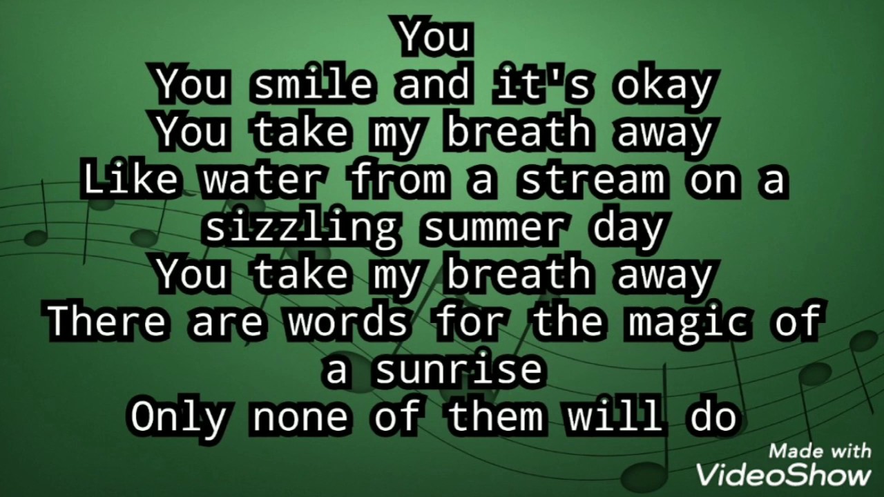 YOU TAKE AWAY MY BREATH AWAY w/ lyrics - REX SMITH | cover by REGAN