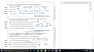Edexcel A2 IAL Chemistry Unit 5 Question Paper January 2017 question 13-15 Solution