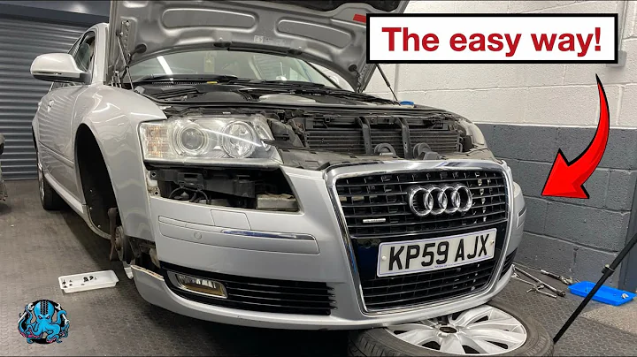 Audi A8 D3 front bumper removal in simple steps