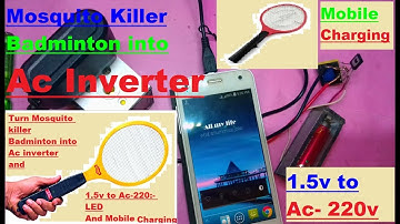 1.5v To 220v Ac Inverter Using Mosquito Killer Racket | Mosquito Killer Racket Inverter Circuit
