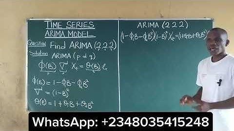 ARIMA Model Explained | (How to Compute Arima (2,2,2) Model) #timeseriesanalysis @content-academy