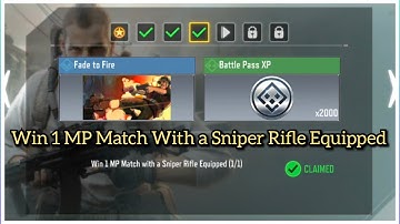 Call Of Duty Mobile Win 1 MP Match With a Sniper Rifle Equipped Task Complete