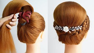 Easy Bun Hairstyle With Using Clutcher | Simple Hairstyle For Wedding