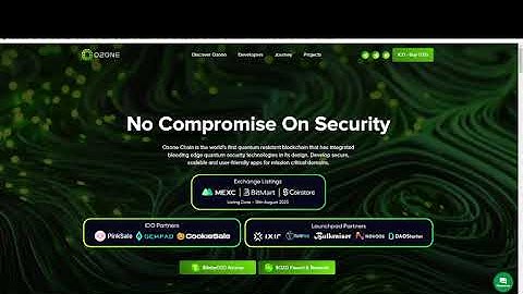 Ozone Chain - The  first quantum resistant blockchain