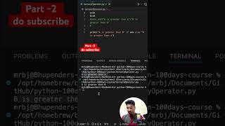 Ternary operator in python | part 2 #ternaryoperator #python #coding #tips #tricks