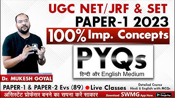 PYQs & MCQs UGC NET/JRF SET Exam Paper -1 #ugcnetpaper1 #ugcnetexam2023 #rset #gset #mpset #pyq #mcq