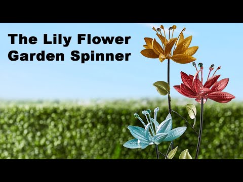 The Lily Flower Garden Spinner Hammacher Schlemmer The Lily Flower Garden Spinner
