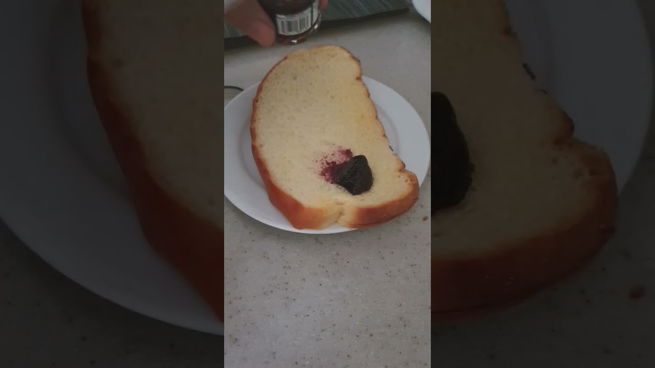 blueberry jam with bread/asmr 