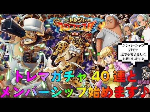 【トレクル】トレジャースゴフェス1弾40連勝負!!メンバーシップも今日からよろしくお願いします♪虹色Planet のワンピーストレジャークルーズしっかり生配信#508【OPTC】