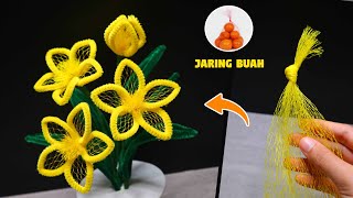 Ide Kreatif Bunga dari Jaring Buah | Best Out of Waste Plastic Fruit Net Bag !
