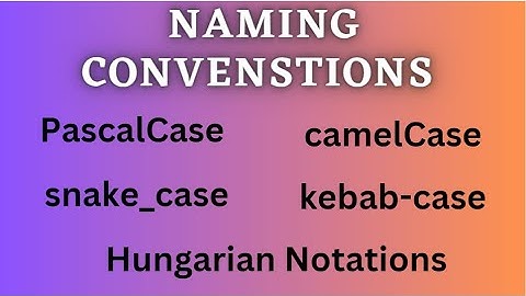 Naming Conventions in Different Programming Languages
