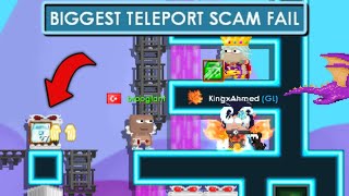 BIGGEST TELEPORT SCAM FAIL 2021 ft CentralBank | Growtopia