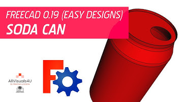 🚮 Soda Can Design - Soda Can 3D Model - FreeCAD Software - Easy CAD Designs