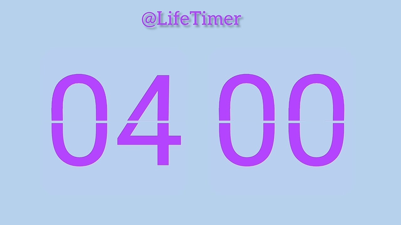 4 Minutes Countdown Timer Ticking Sound 4minutes countdowntimer YouTube