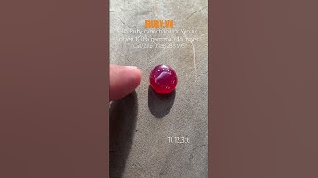 #Đá_Ruby cabochon đỏ huyết Lục Yên 12,3ct IRRC254 2408123 | giá: lh #iruby #daquy #ruby