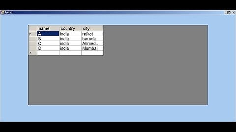 Show database values in Table or DataGridView
