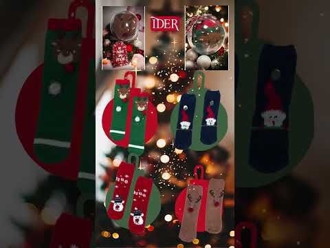 Χνουδωτές χριστουγεννιάτικες κάλτσες σπιτιού, με ABS σε συσκευασία χριστουγεννιάτικη μπάλα/IDER 2023
