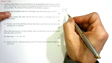 Edexcel C1 2016 Q9 AP modelling