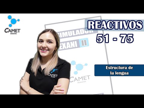 |25 REACTIVOS ESTRUCTURA DE LA LENGUA | EXANI II |