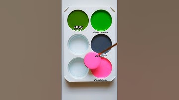 🖤🌿🌸 Viral Color Palette | Green, Dark Secret & Pink Katydid Magic. #colors #tiktok #cartoon #shorts