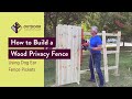 How to Build a Wood Privacy Fence