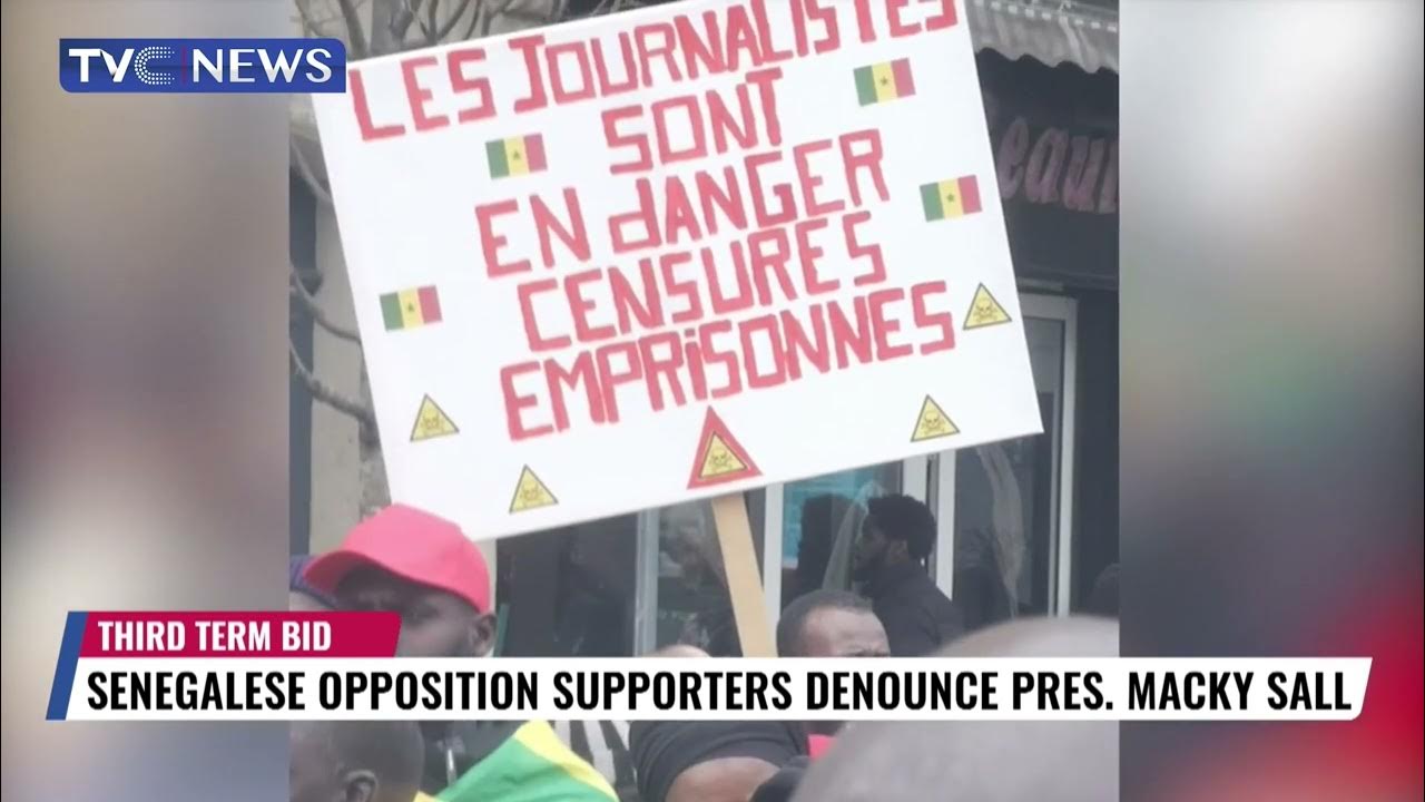 Senegalese Opposition Supporters Denounce Pres  Macky Sall Third Term Bid