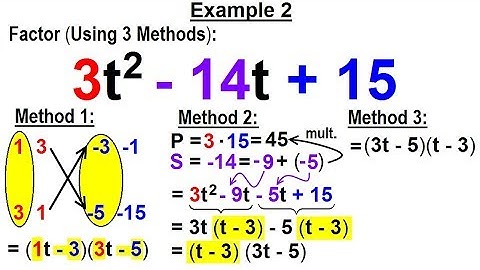 Algebra - Ch. 7: Factoring Practice Problems (3 of 21)  Example 2