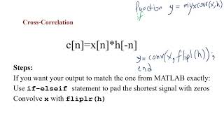 User Defined Cross Correlation (myxcorr)