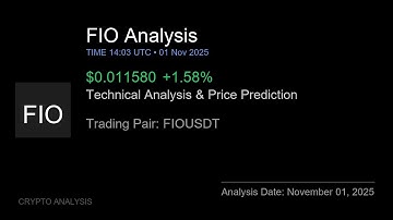 FIO (FIOUSDT) Technical Analysis - Price Prediction & Buy or Sell November 01, 2025