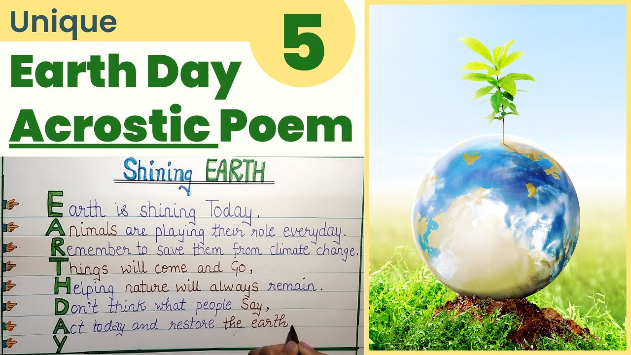 Earth Day Acrostic Poem Template