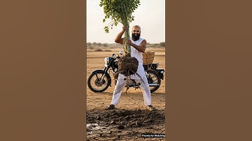 The squirrel saved the peanut plant from drying out by watering it 😭#ai #tree #save #water