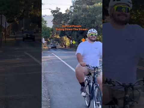 Normal People Vs Mountain Bikers Riding Down The Street