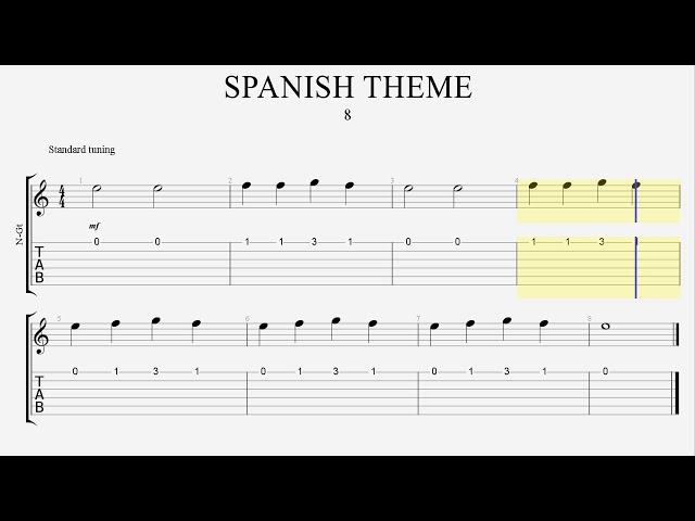 8 SPANISH THEME - TAB class=