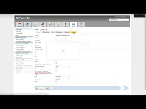 Comment modifier le php.ini dans ISPConfig 3 ?