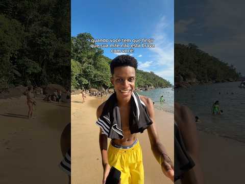 quando você tem que fingir que sua mãe não tá brava com você