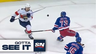 GOTTA SEE IT: Aleksander Barkov Juggles Puck Mid-Air Around Defender To Set Up UNBELIEVABLE Goal