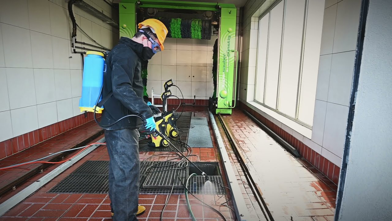 Waschstraßen Reinigung von eco-dry steam