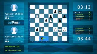 Chess Game Analysis: Guest54014574 - Guest54052969, 0.5-0.5 (By ChessFriends.com)